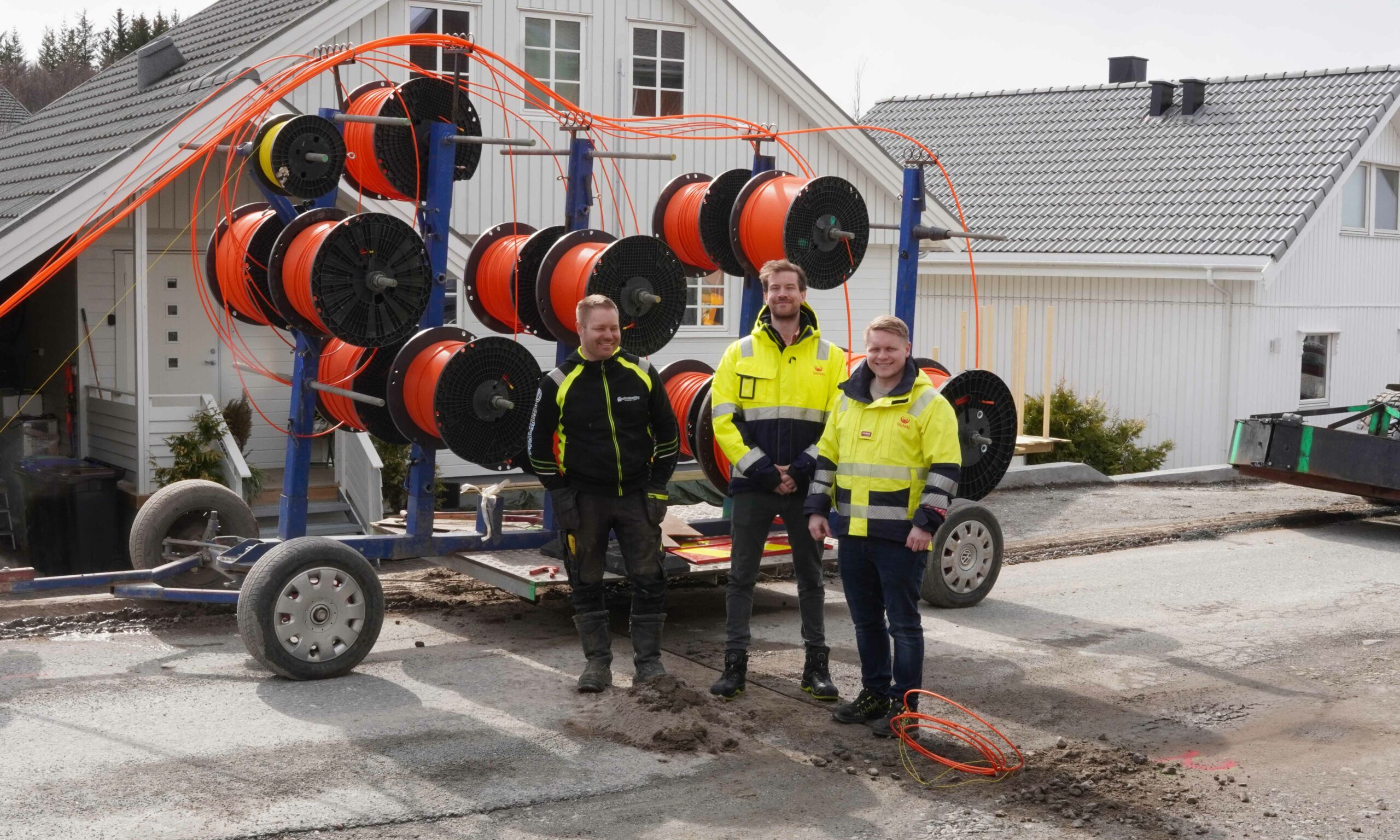 Signal framfor microtrenchingen